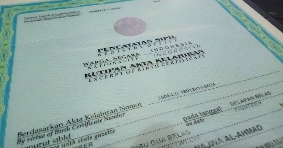 Kutipan Akta Kelahiran